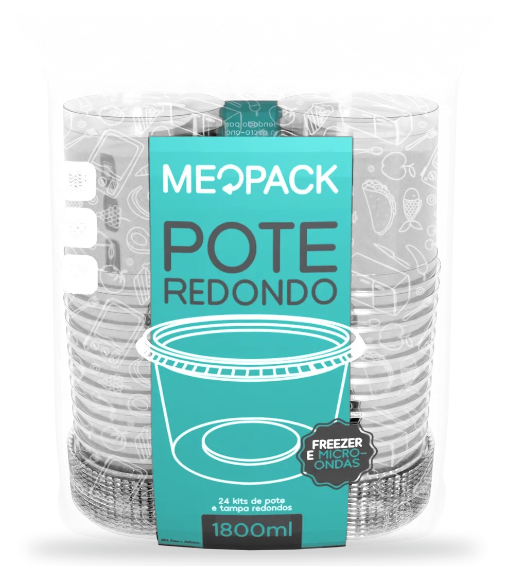 Retail pack of the round container 1800 ml