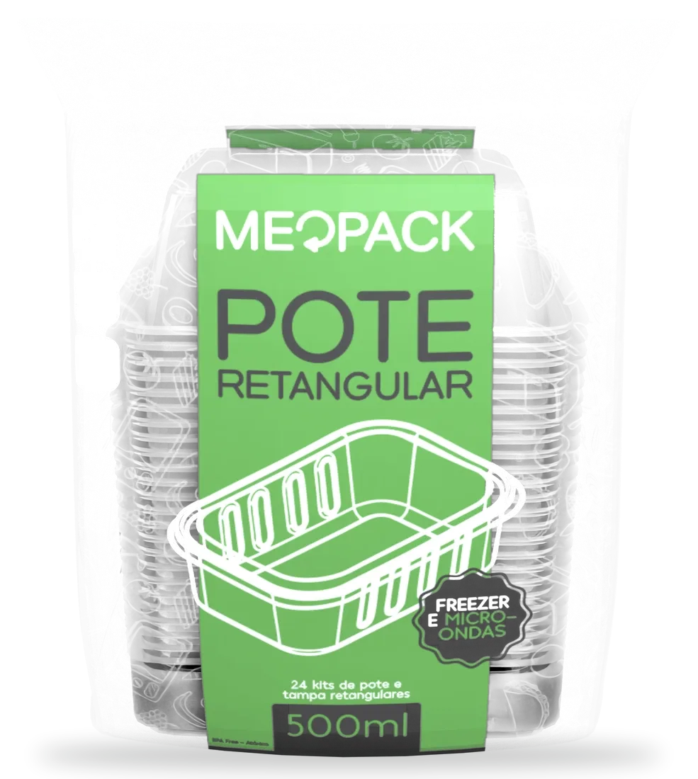 Retail pack of the rectangular container 500 ml