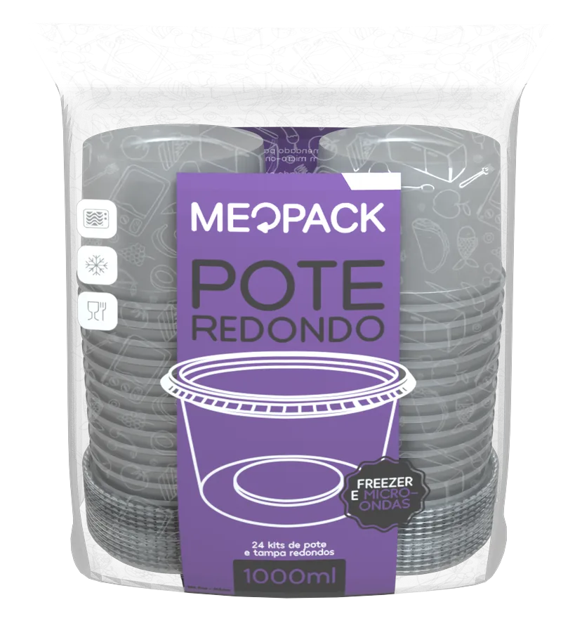 Pacote 24 potes 1000ml