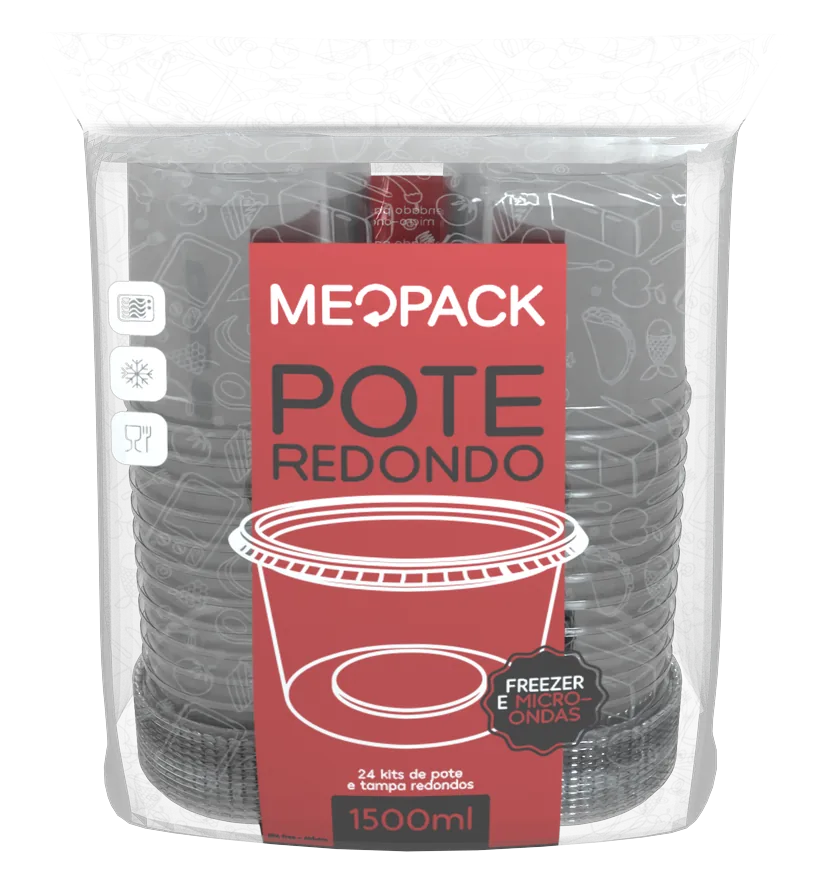 Pacote 24 potes 1500ml